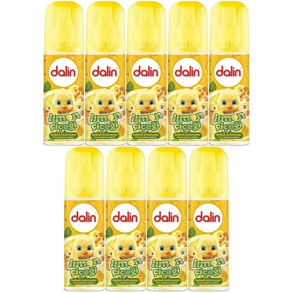 Dalin Bebek Kolonyası 150ML Limon Çiçeği (Limon-Bergomat-Papatya) (9 Lu Set)