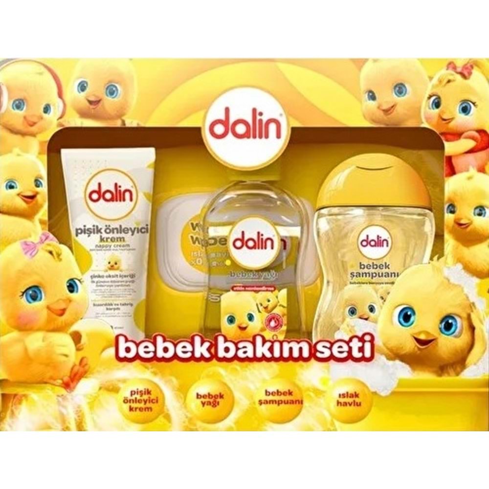 Dalin Bebek Bakım Seti 4 Parça (Kutulu) Yenidoğan Seti (Karma 6 Lı Set)