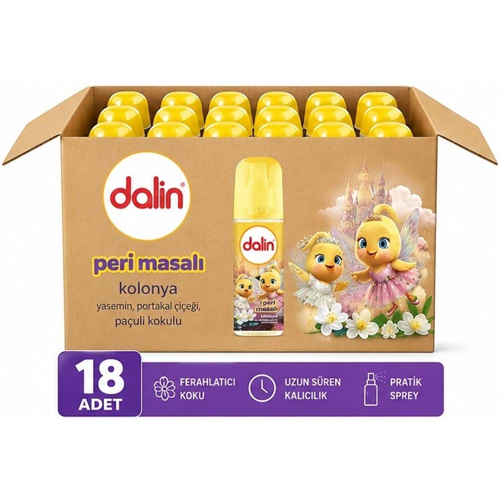 Dalin Bebek Kolonyası 150ML Peri Masalı (Yasemin-Portakal Çiceği-Paçuli Kokulu) (18 Li Set)