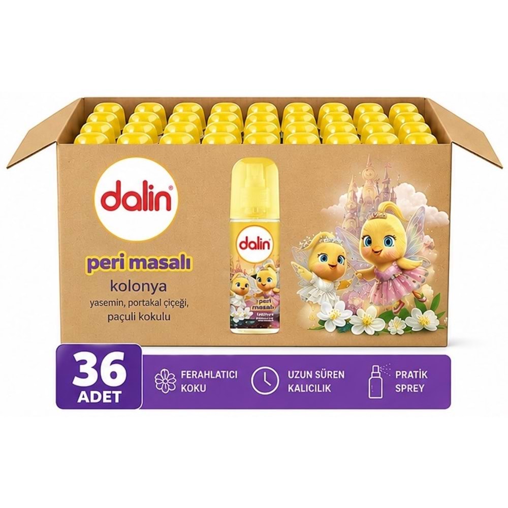 Dalin Bebek Kolonyası 150ML Peri Masalı (Yasemin-Portakal Çiceği-Paçuli Kokulu) (36 Lı Set)