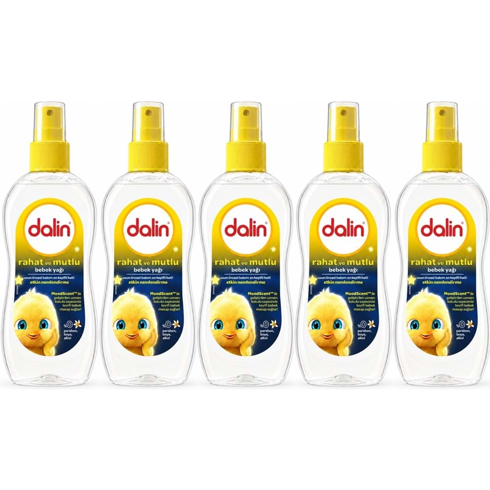Dalin Bebek Yağı 200ML Sprey Rahat ve Mutlu (5 Li Set)