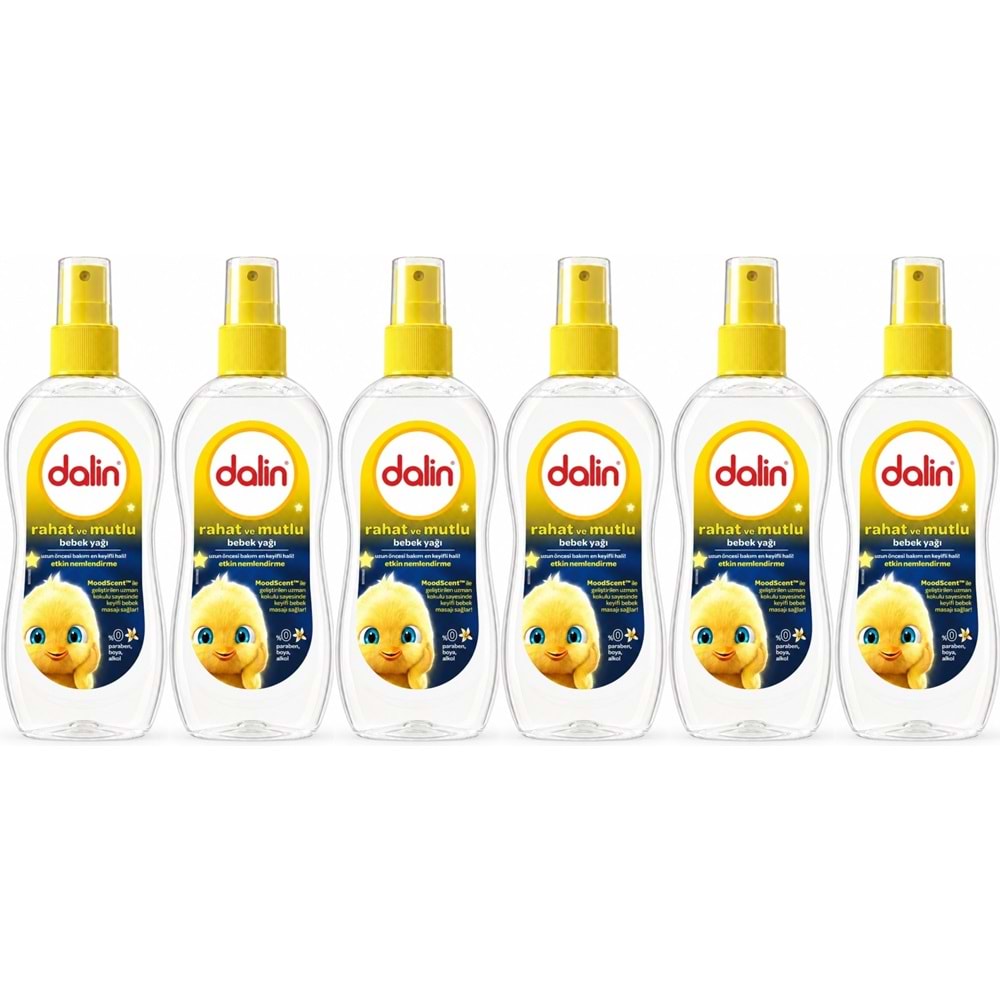 Dalin Bebek Yağı 200ML Sprey Rahat ve Mutlu (6 Lı Set)