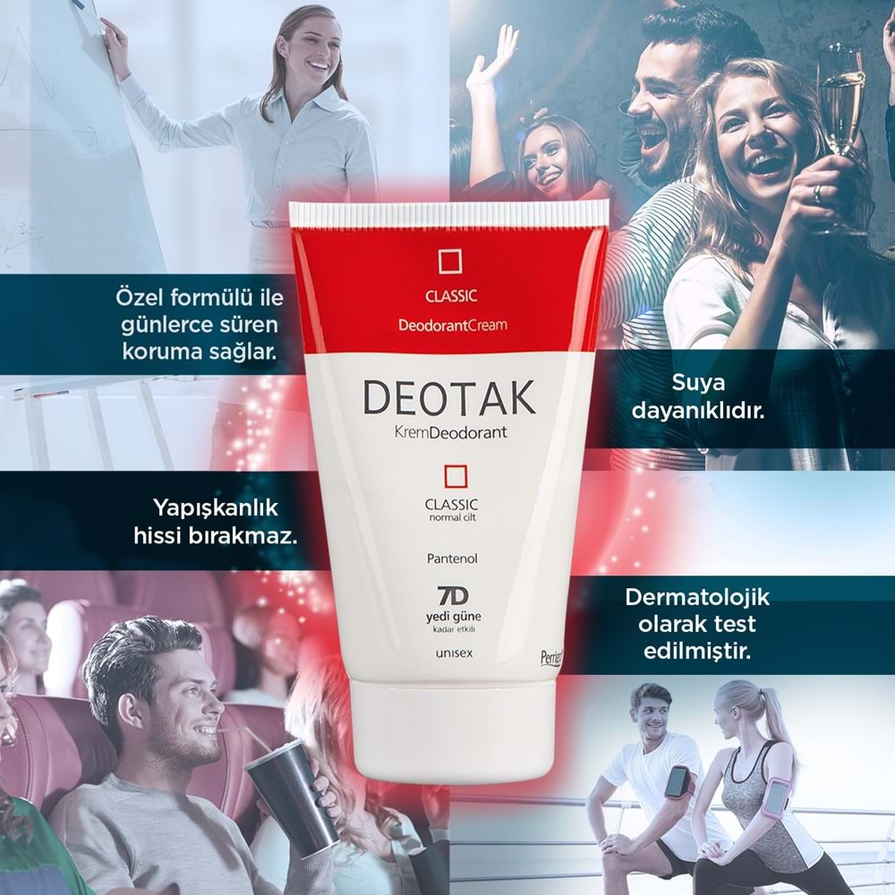 Deotak Krem Deodorant Unisex 35ML Classic (Normal Cilt) (5 Li Set)