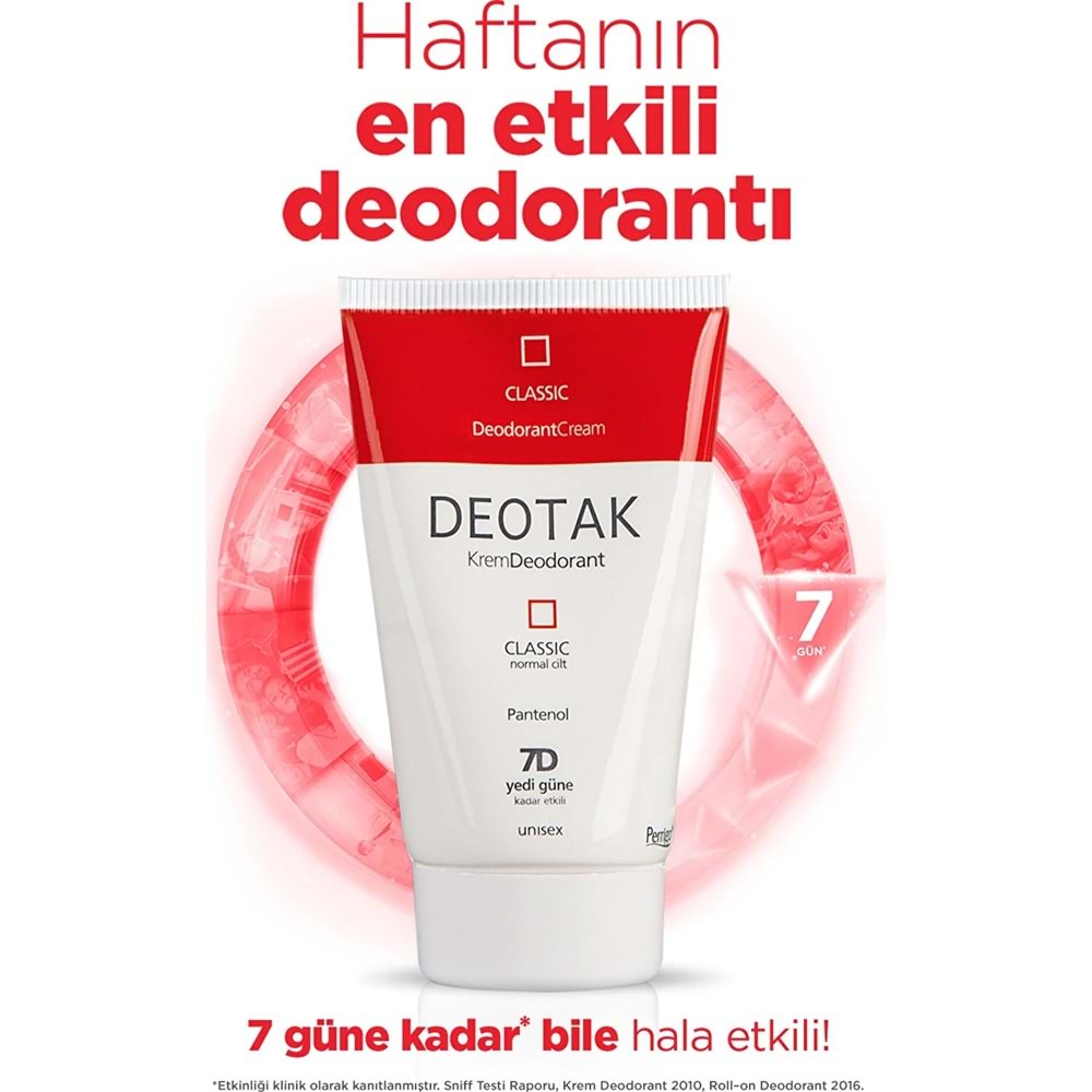 Deotak Krem Deodorant Unisex 35ML Classic (Normal Cilt) (5 Li Set)