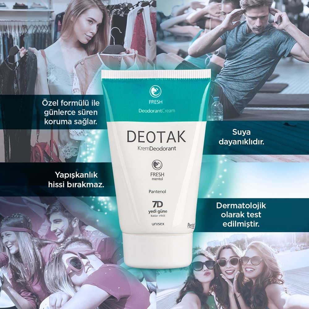 Deotak Krem Deodorant Unisex 35ML Fresh (Mentol) (2 Li Set)