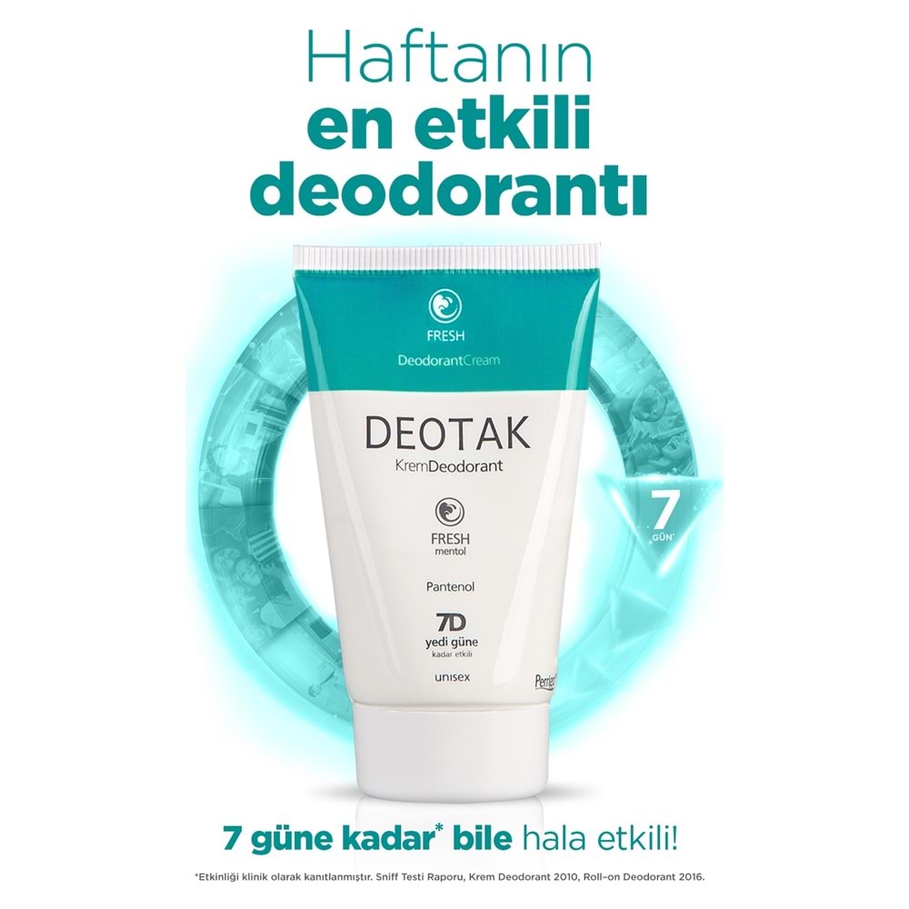 Deotak Krem Deodorant Unisex 35ML Fresh (Mentol) (3 Lü Set)