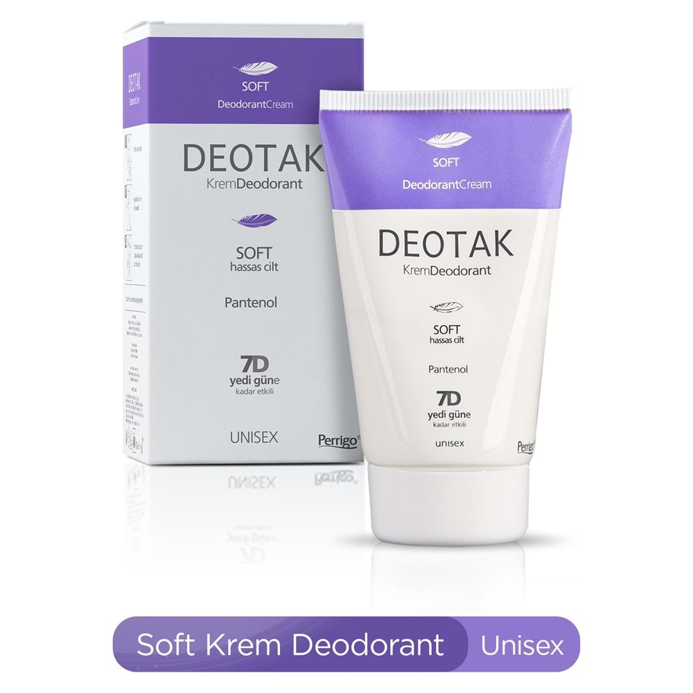 Deotak Krem Deodorant Unisex 35ML Soft (Hassas Cilt) (4 Lü Set)