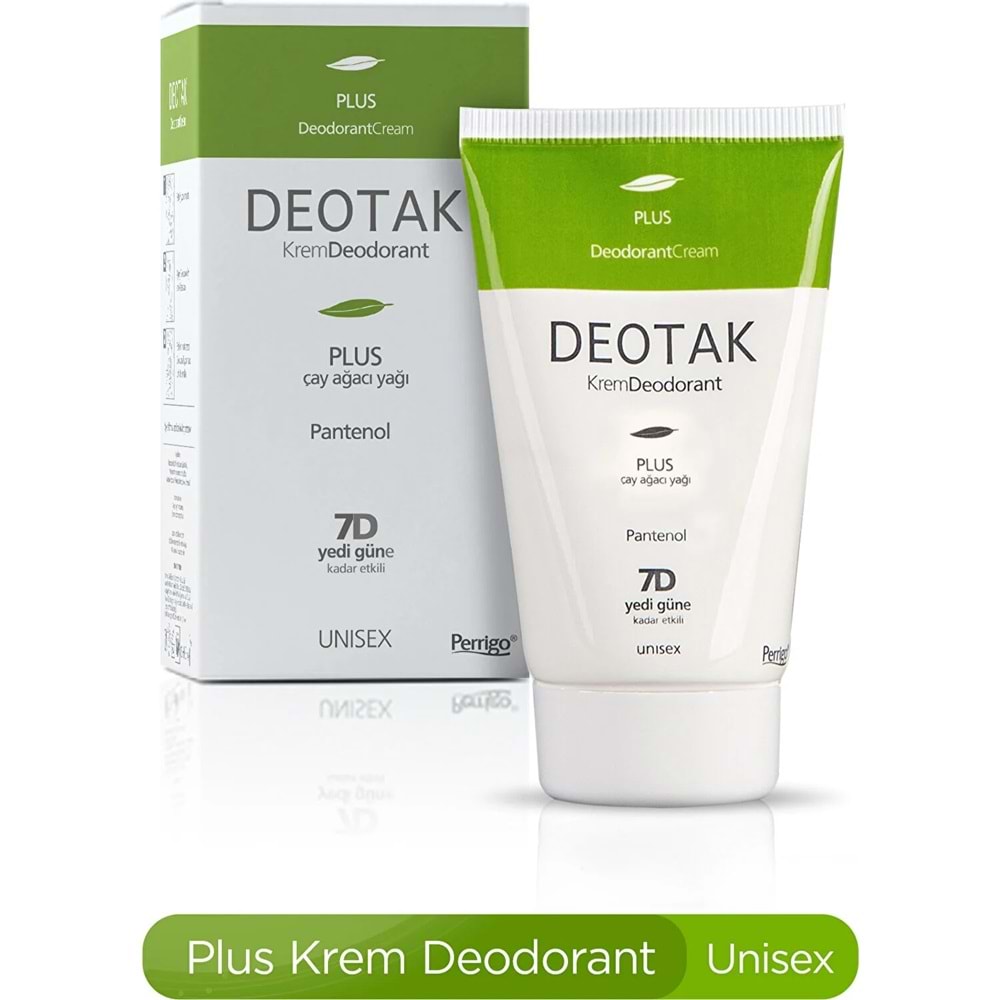 Deotak Krem Deodorant Unisex 35ML Plus (Çay Ağaçı Yağı) (2 Li Set)