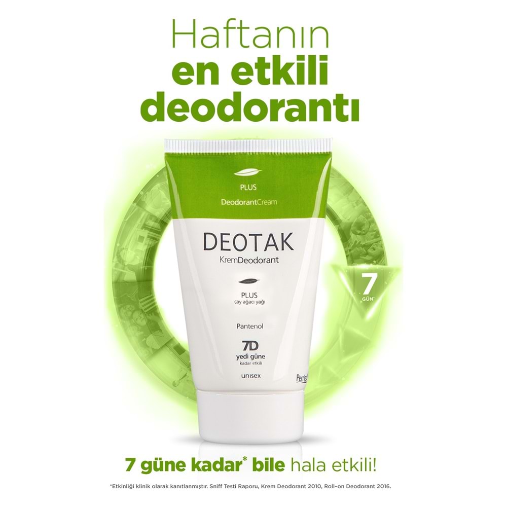Deotak Krem Deodorant Unisex 35ML Plus (Çay Ağaçı Yağı) (5 Li Set)