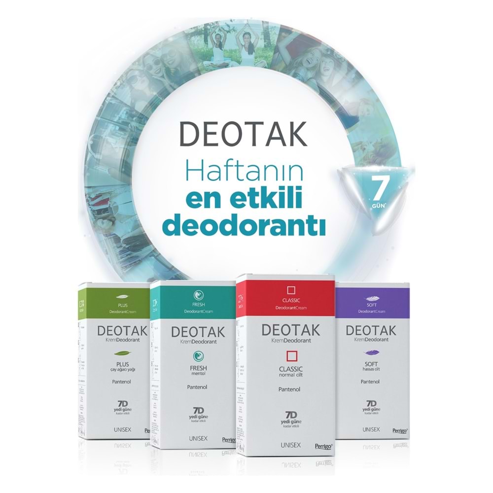 Deotak Krem Deodorant Unisex 35ML Plus (Çay Ağaçı Yağı) (5 Li Set)