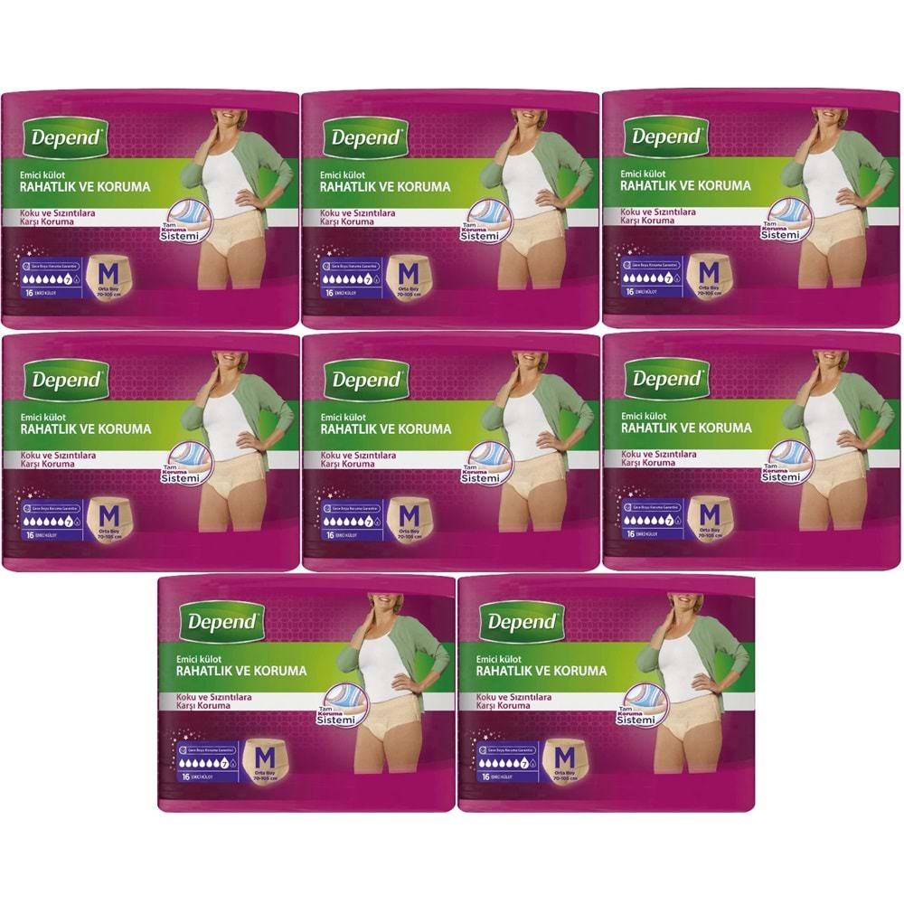 Depend Emici Külot Yetişkin Bezi Avantaj Pk Orta Kadın 128 Adet