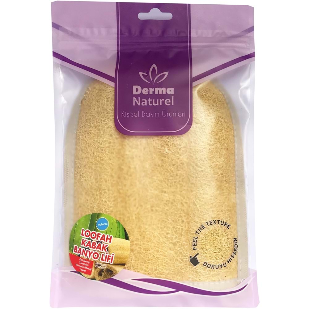 Derma Naturel Loofah Kabak Havlu Banyo Eldiveni (15*24CM) MS-11 (6 Lı Set)