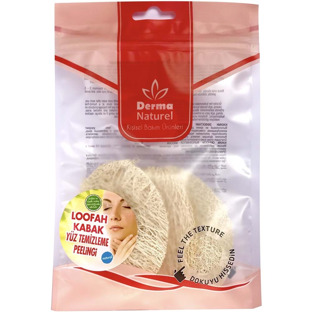 Derma Naturel Loofah Yüz Temizleme (Sivilce ve Siyah Noklar için) Peeling MS-06 (4 Lü Set)