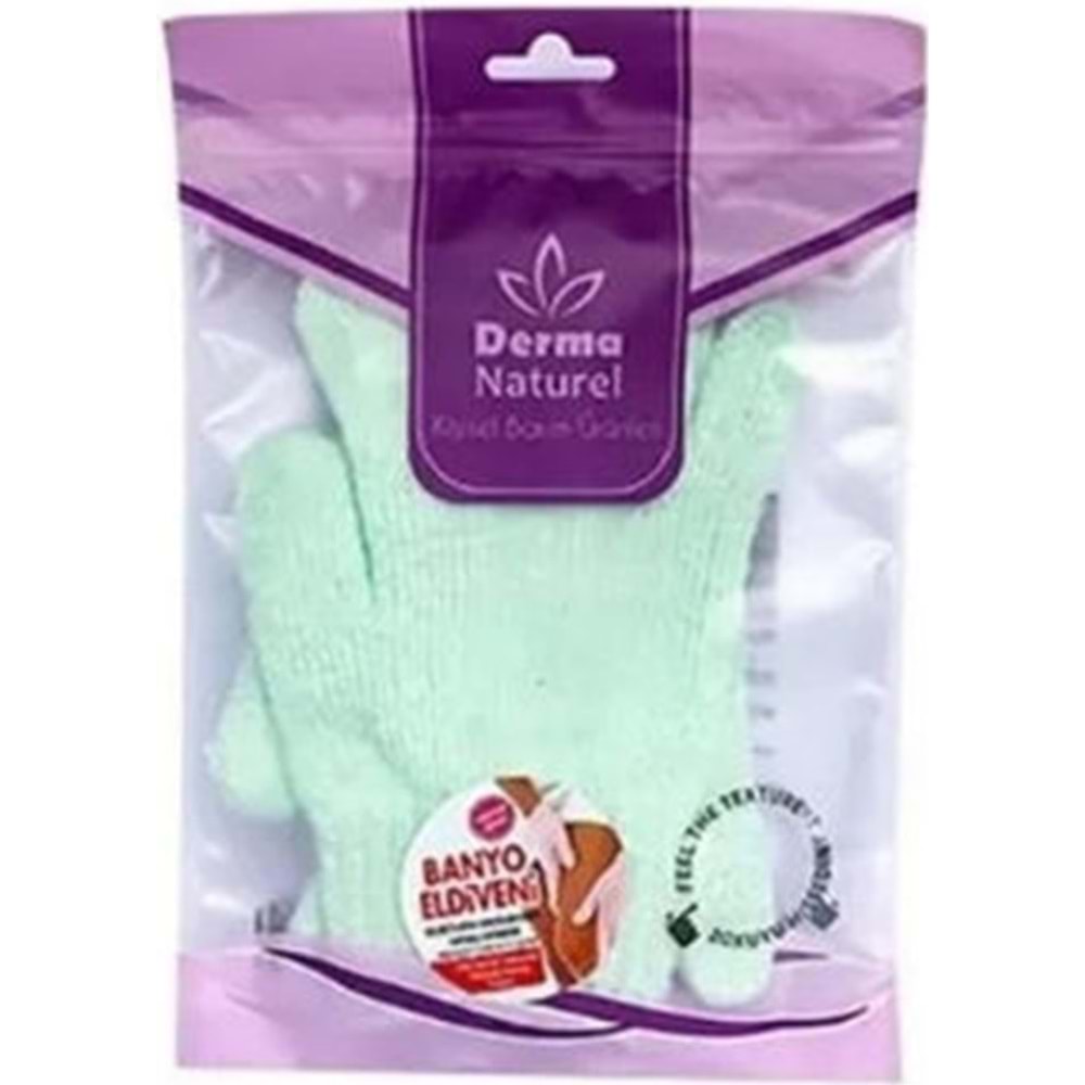 Derma Naturel Parmaklı Banyo Eldiveni MS-23 (3 Lü Set)