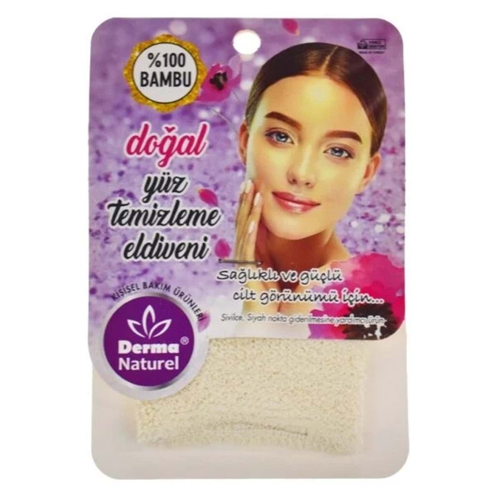 Derma Naturel Bambu Yüz Temizleme Eldiveni MS-32 (6 Lı Set)