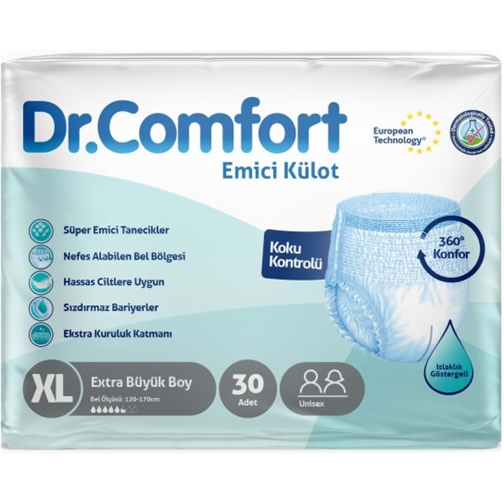 Dr.Comfort Yetişkin Bezi Emici Külot Ekstra Büyük XL 150 Adet 5Pk x 30