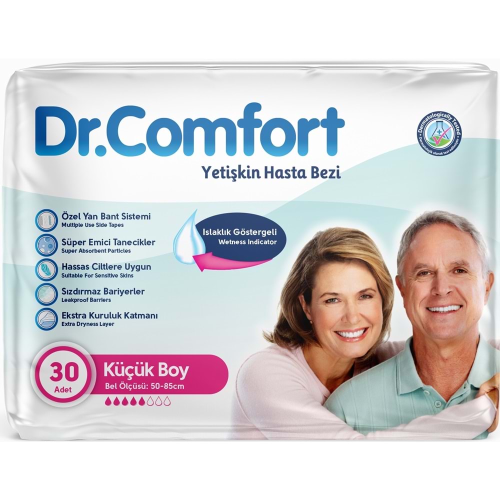 Dr.Comfort Yetişkin Bezi Bel Bantlı Tekstil Yüzeyli S - Küçük - Small 120 Adet