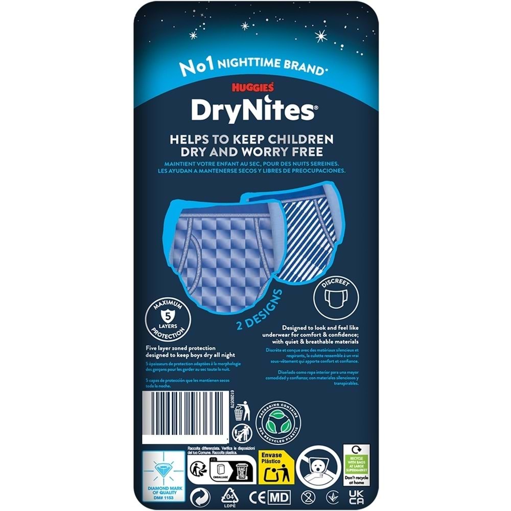 Drynites Emici Gece Külodu/Külot Bez Erkek 13+ Yaş (48-60KG) X Large 80 Adet Mega Pk (4PK*20)