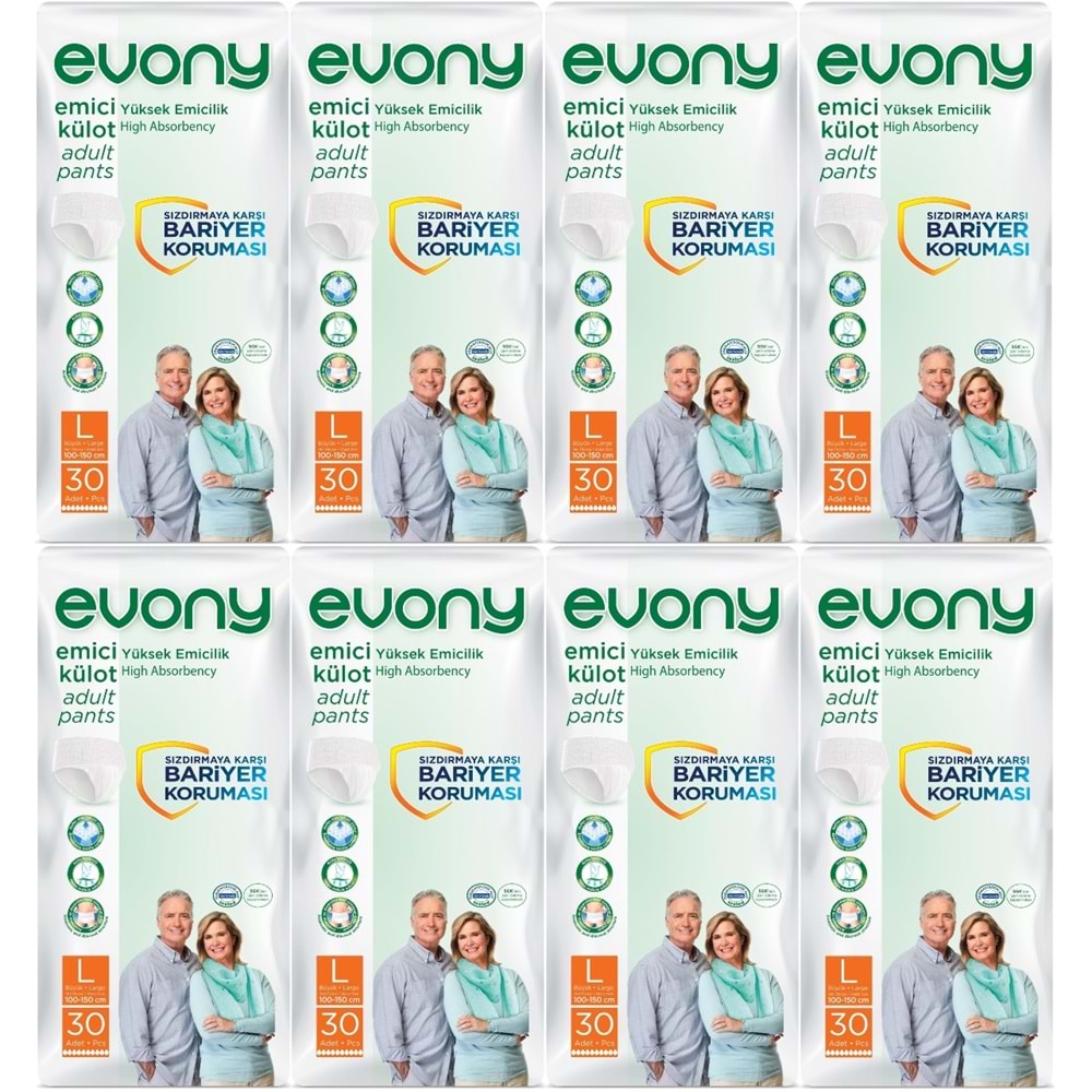 Evony Yetişkin Bezi Emici Külot L - Büyük - Large 240 Adet