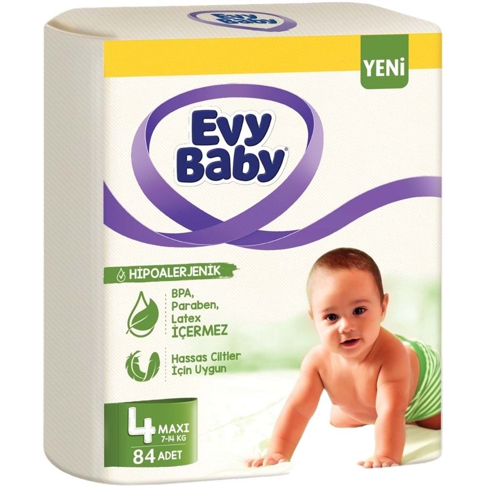 Evy Baby Bebek Bezi 4 Beden 7-14 KG Maxi 252 Adet Aylık Süper Fırsat Pk
