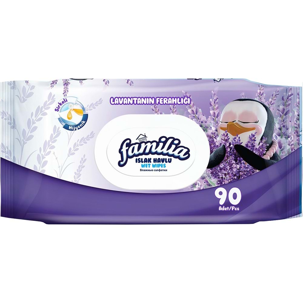 Familia Islak Havlu Mendil 90 Yaprak Karma 18 Li Set (Lavanta-Mineral-Yeşilin Tazeliği) 1620 Yaprak
