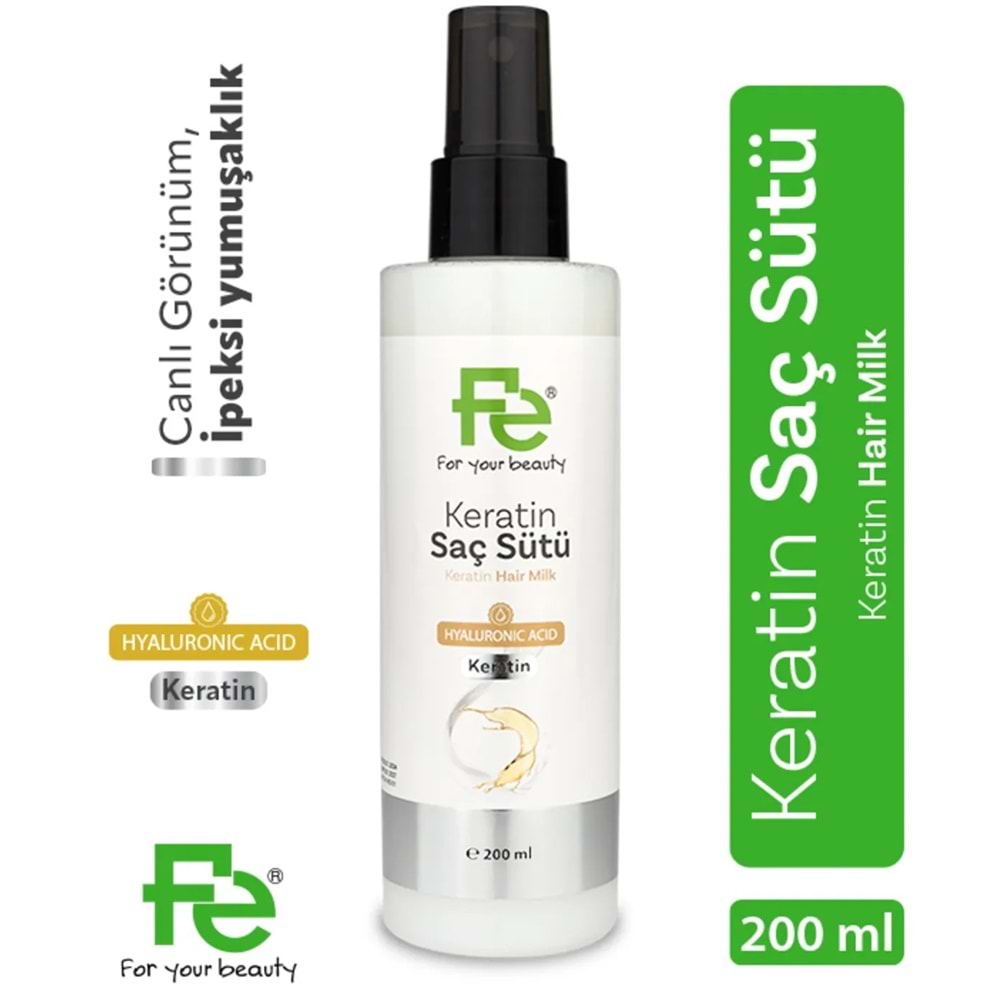 Fe Keratin Saç Sütü 200ML & Saç Maskesi 300ML (Karma 8 Li Set)