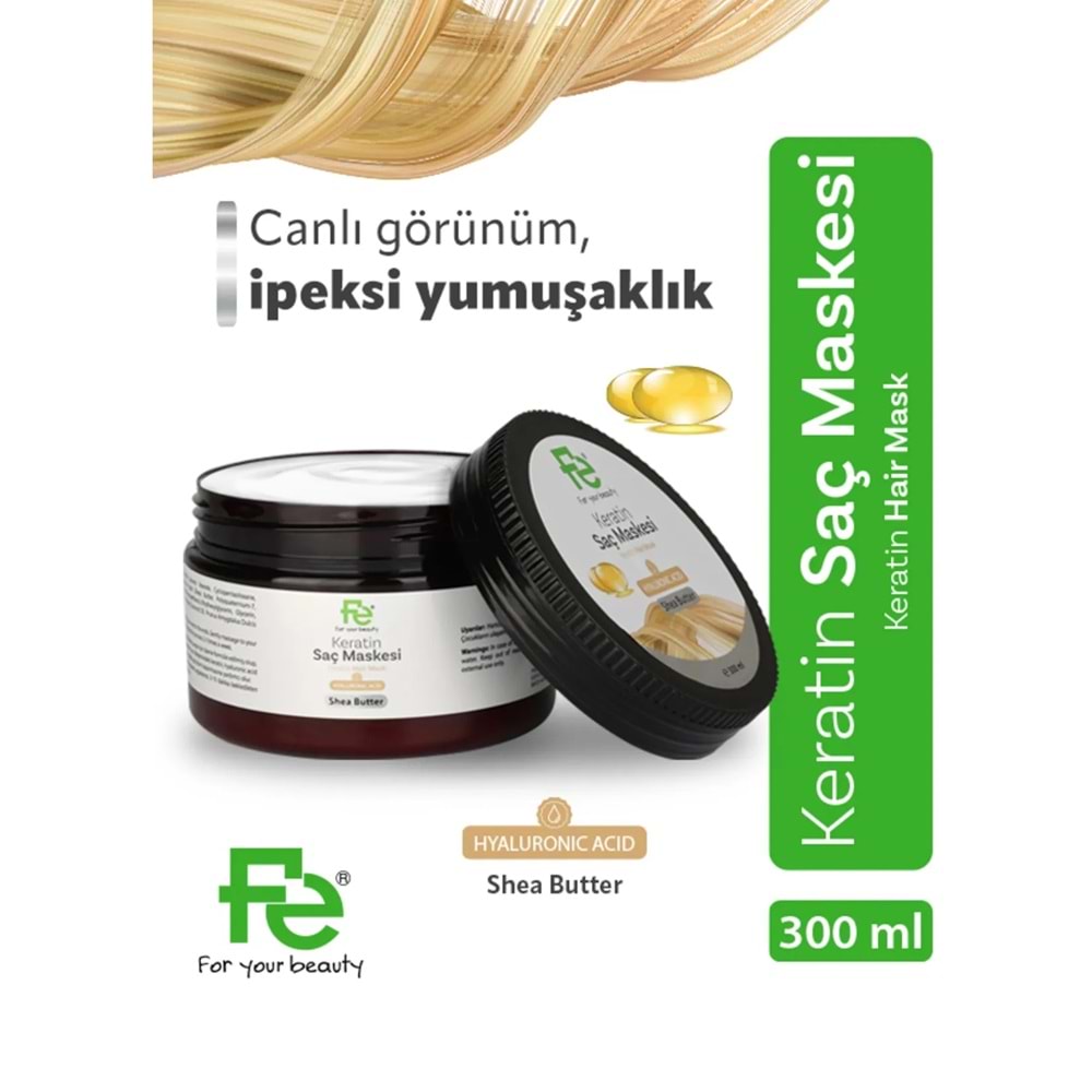 Fe Keratin Saç Sütü 200ML & Saç Maskesi 300ML (Karma 8 Li Set)