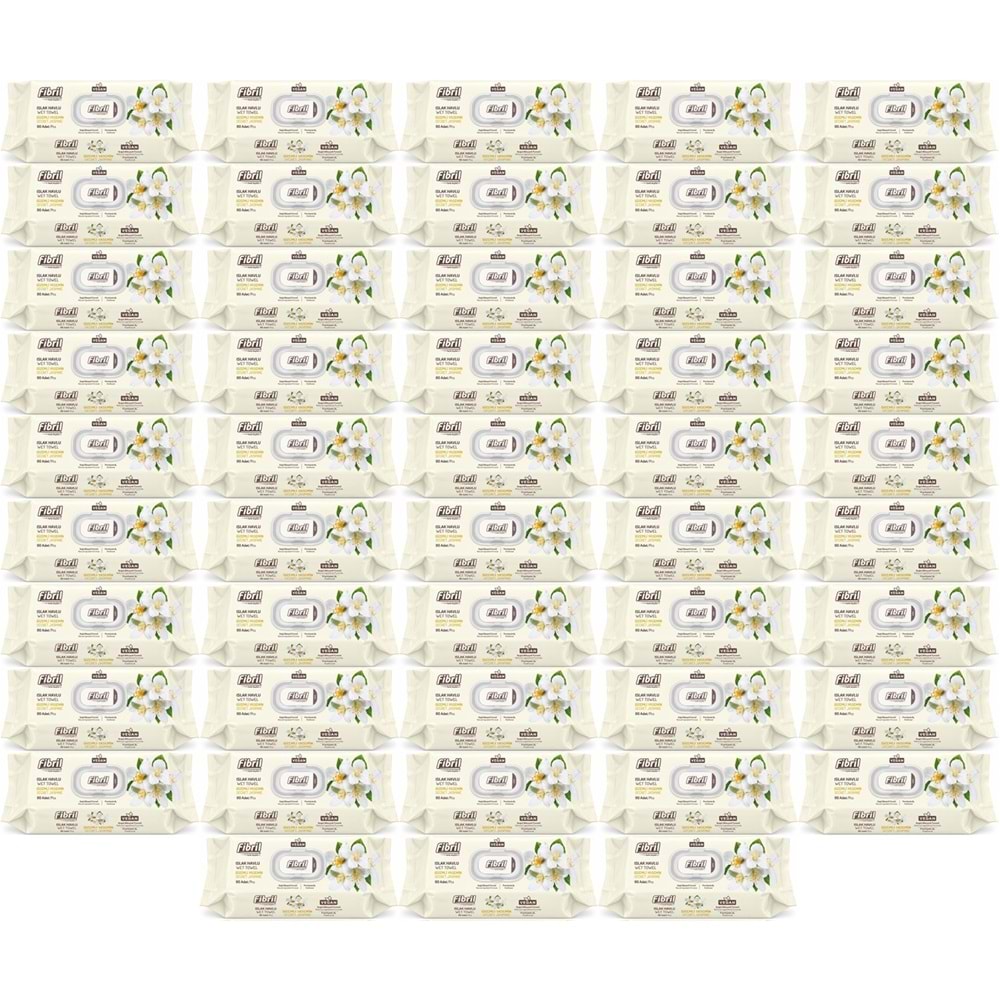 Fibril Islak Havlu Mendil 90 Yaprak Gizemli Yasemin Plastik Kapaklı (48 Li Set) 4320 Yaprak