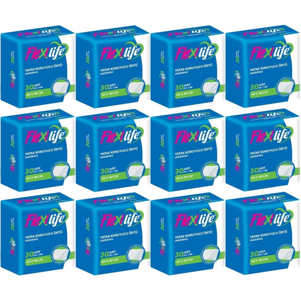 Flexi Life Yetişkin Alt Açma Yatak Koruyucu Örtü 60*90CM Klasik 360 Adet (12PK*30)