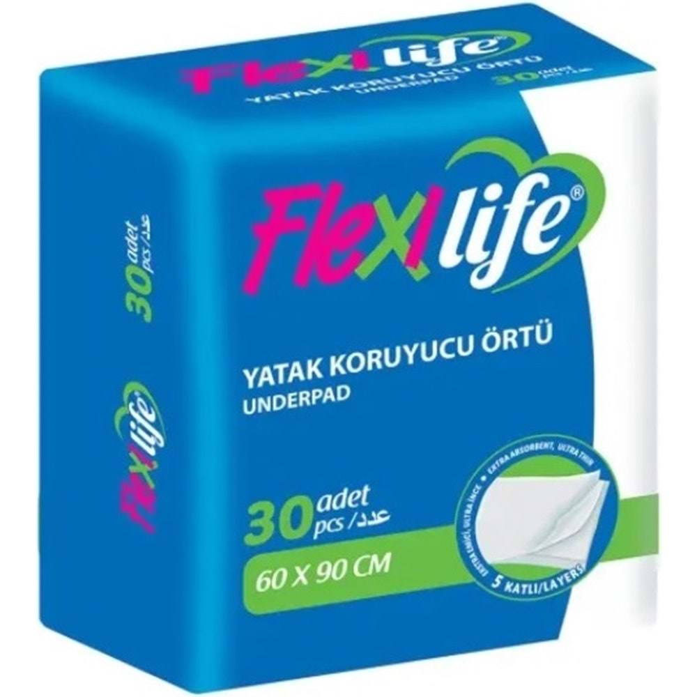 Flexi Life Kedi - Köpek - Evcil Hayvan Çiş Tuvalet Eğitim Pedi 60*90CM 90 Adet (3PK*30)