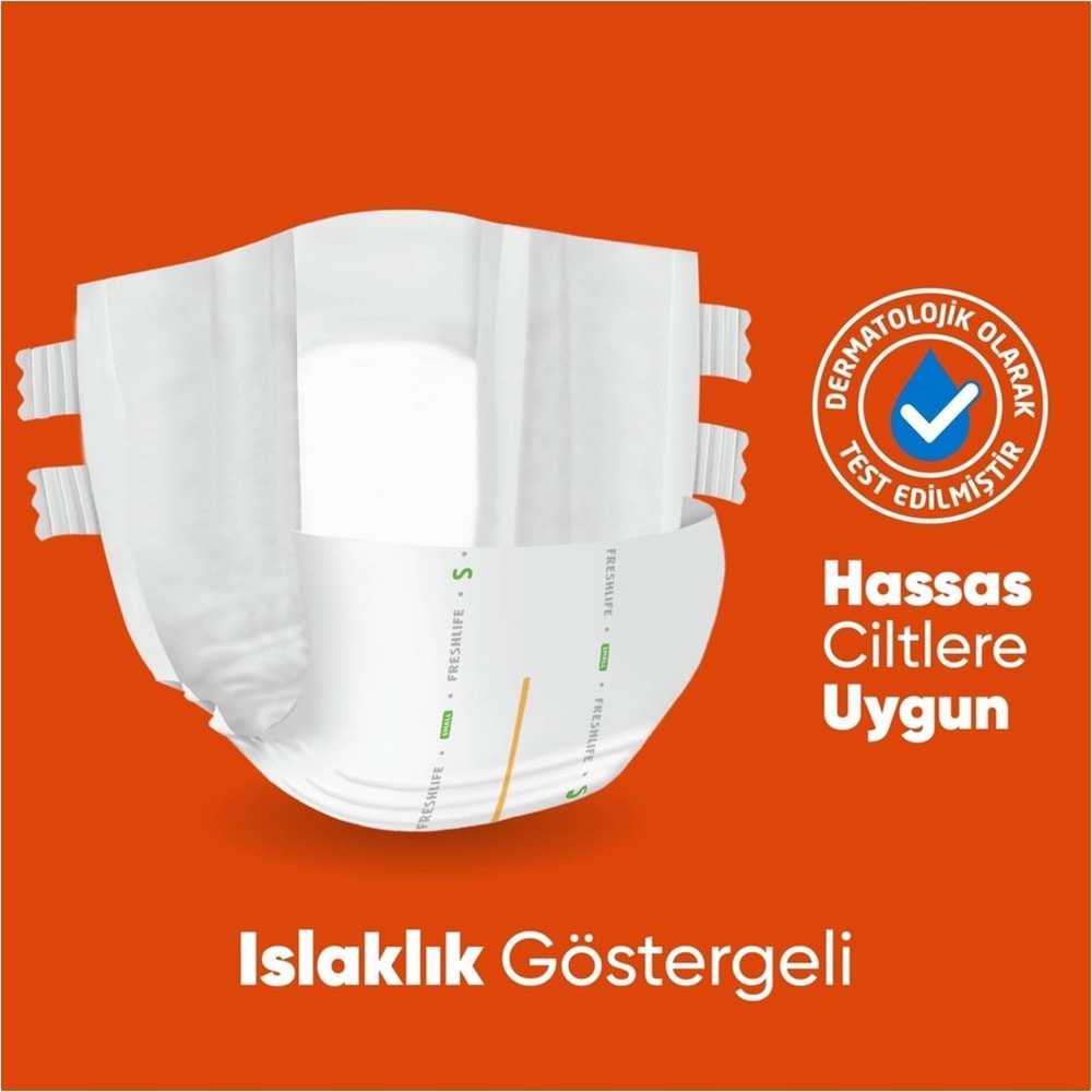 FreshLife Yetişkin Bezi Bel Bantlı S - Küçük - Small 90 Adet (3PK*30)
