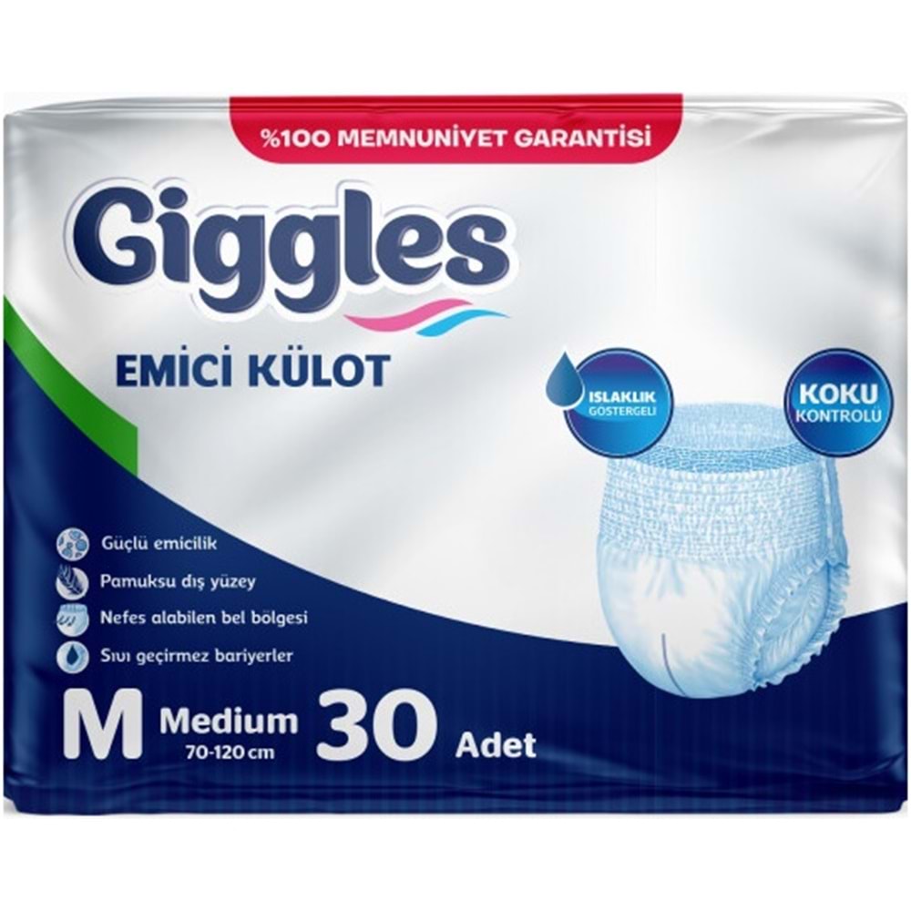 Giggles Yetişkin Bezi Emici Külot M-Orta Medium 240 Adet (8PK*30)