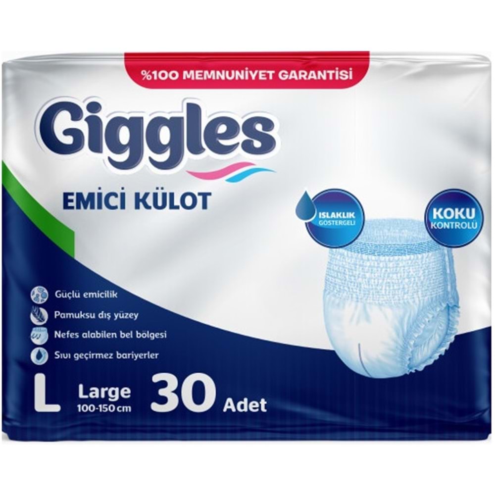 Giggles Yetişkin Bezi Emici Külot L-Büyük 90 Adet (3PK*30)