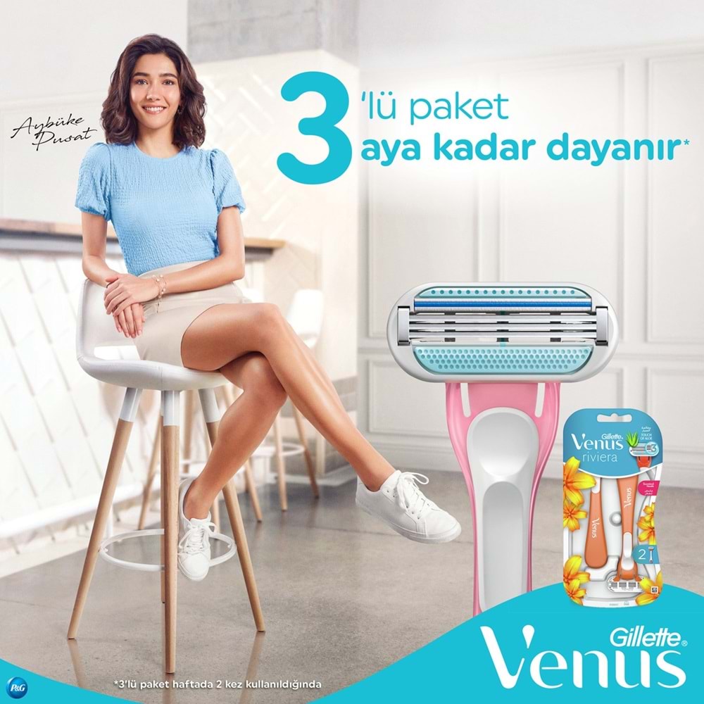 Gillette Venus Riviera Kullan At Kadın Tıraş Bıçağı 12 Li Set (6PK*2)