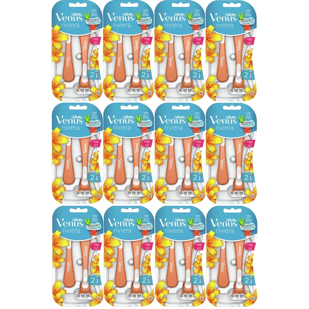Gillette Venus Riviera Kullan At Kadın Tıraş Bıçağı 24 Lü Set (12PK*2)