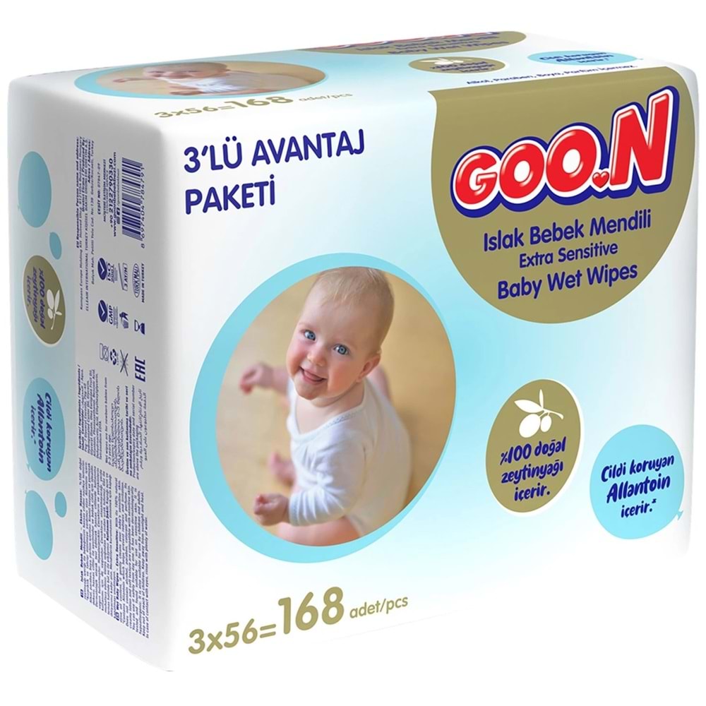 Goon Islak Havlu Mendil 56 Yaprak Sensitive Hassas Cilt 6 Lı Set (2PK*3) 336 Yaprak
