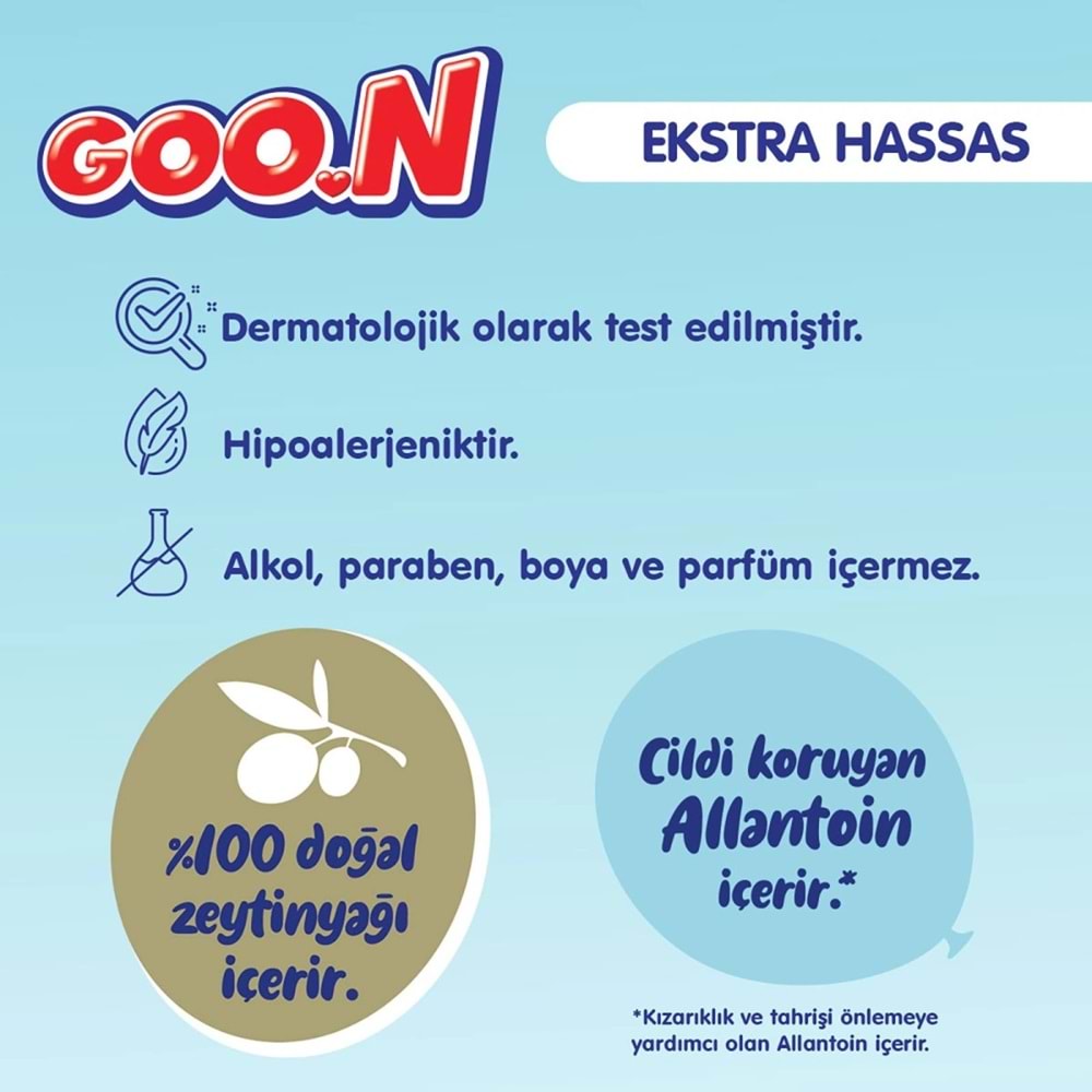 Goon Islak Havlu Mendil 56 Yaprak Sensitive Hassas Cilt 6 Lı Set (2PK*3) 336 Yaprak