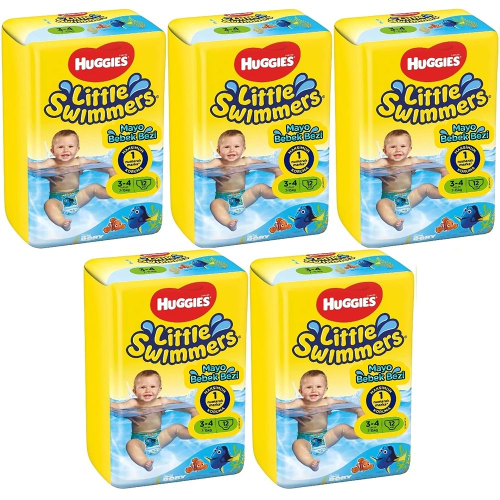 Huggıes Little Swımmers Mayo Bebek Bezi 3-4 Beden 7-15 KG 60 Adet 5Pk*12