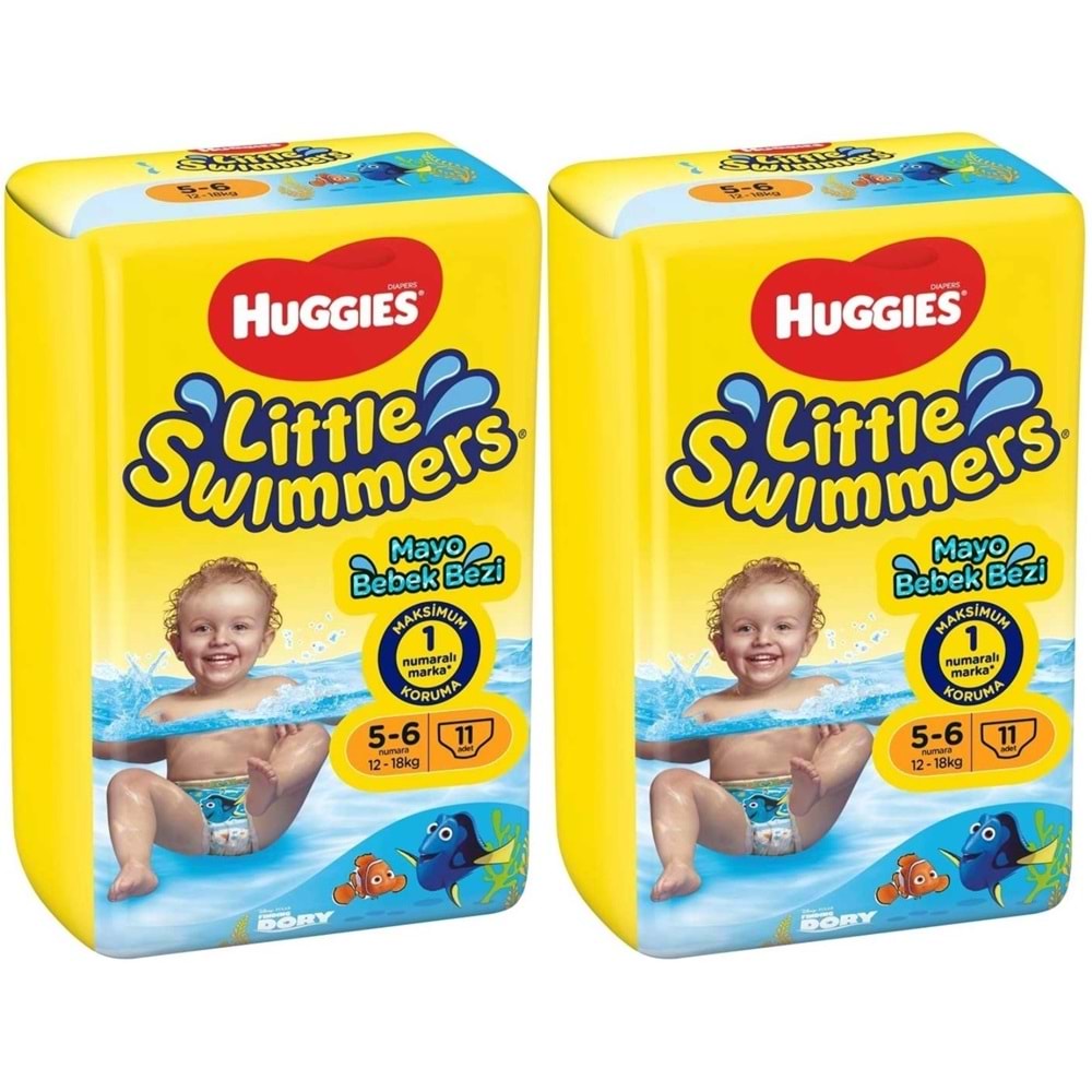 Huggıes Little Swımmers Mayo Bebek Bezi 5-6 Beden 12-18 KG 22 Adet 2PK*11