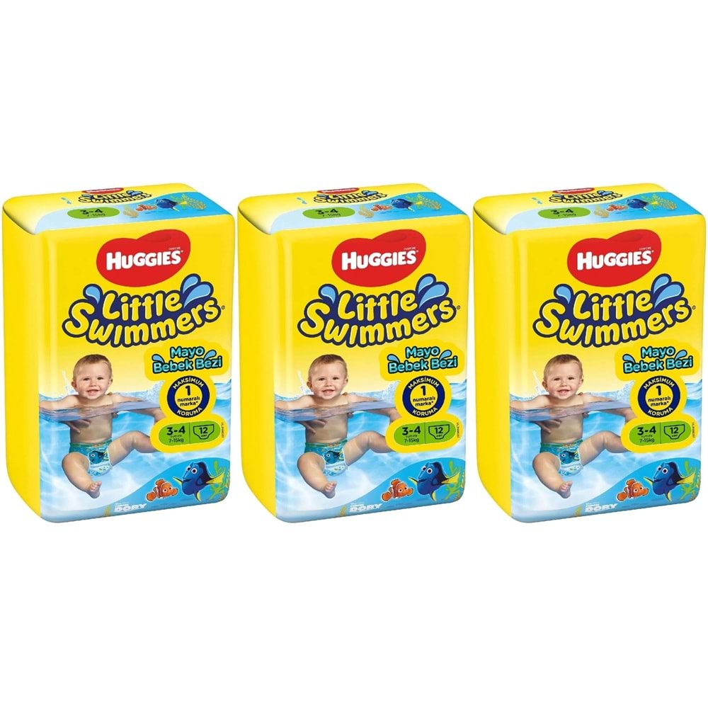 Huggıes Little Swımmers Mayo Bebek Bezi 3-4 Beden 7-15 KG 36 Adet 3Pk*12
