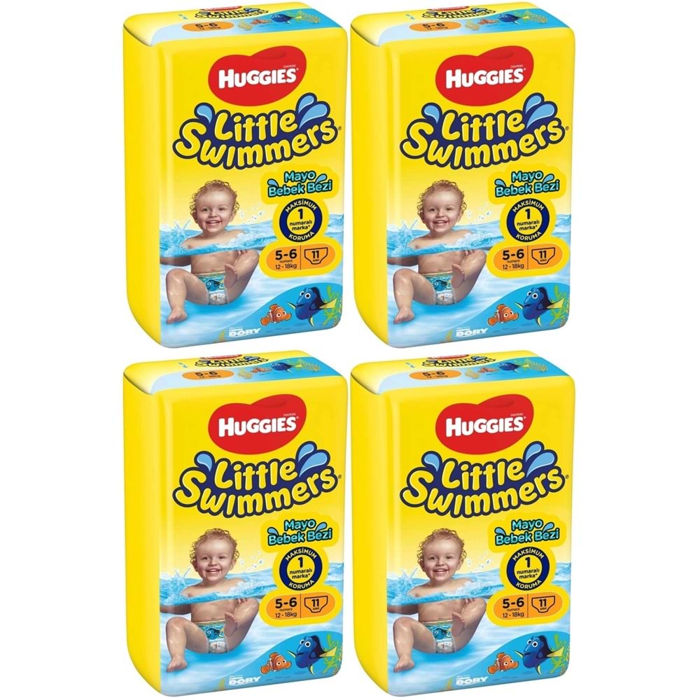 Huggıes Little Swımmers Mayo Bebek Bezi 5-6 Beden 12-18 KG 44 Adet 4PK*11