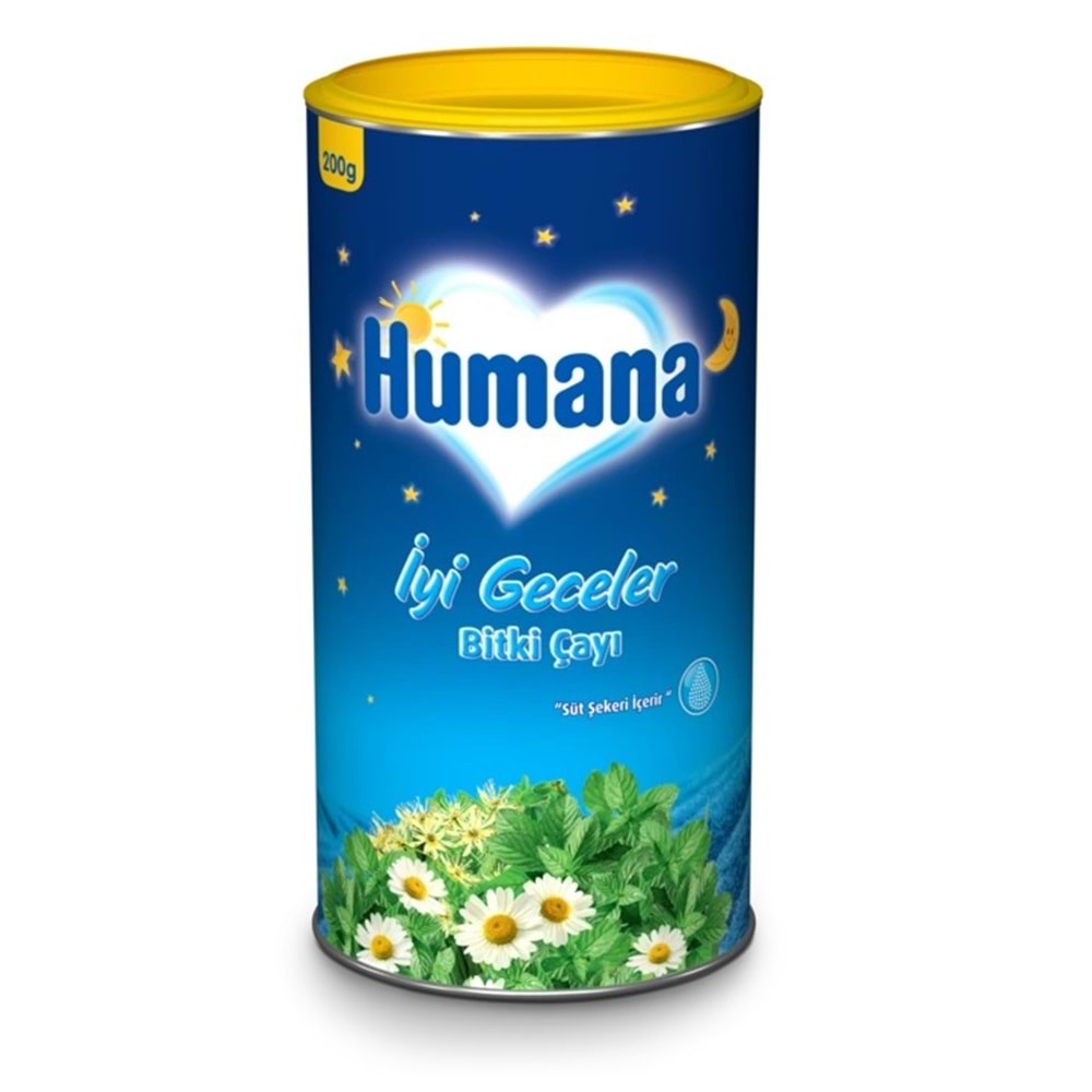 Humana İyi Geceler Çayı 200GR (Melisa Yağı İçeren Karışık Bitki İçecek Tozu) (6 Lı Set)