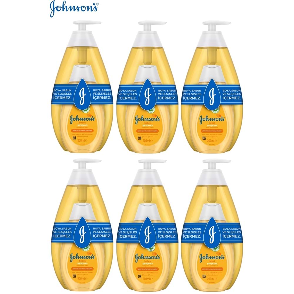 Johnsons Baby Bebek Şampuanı Klasik 750ML+200 Hediye (6 Lı Set)