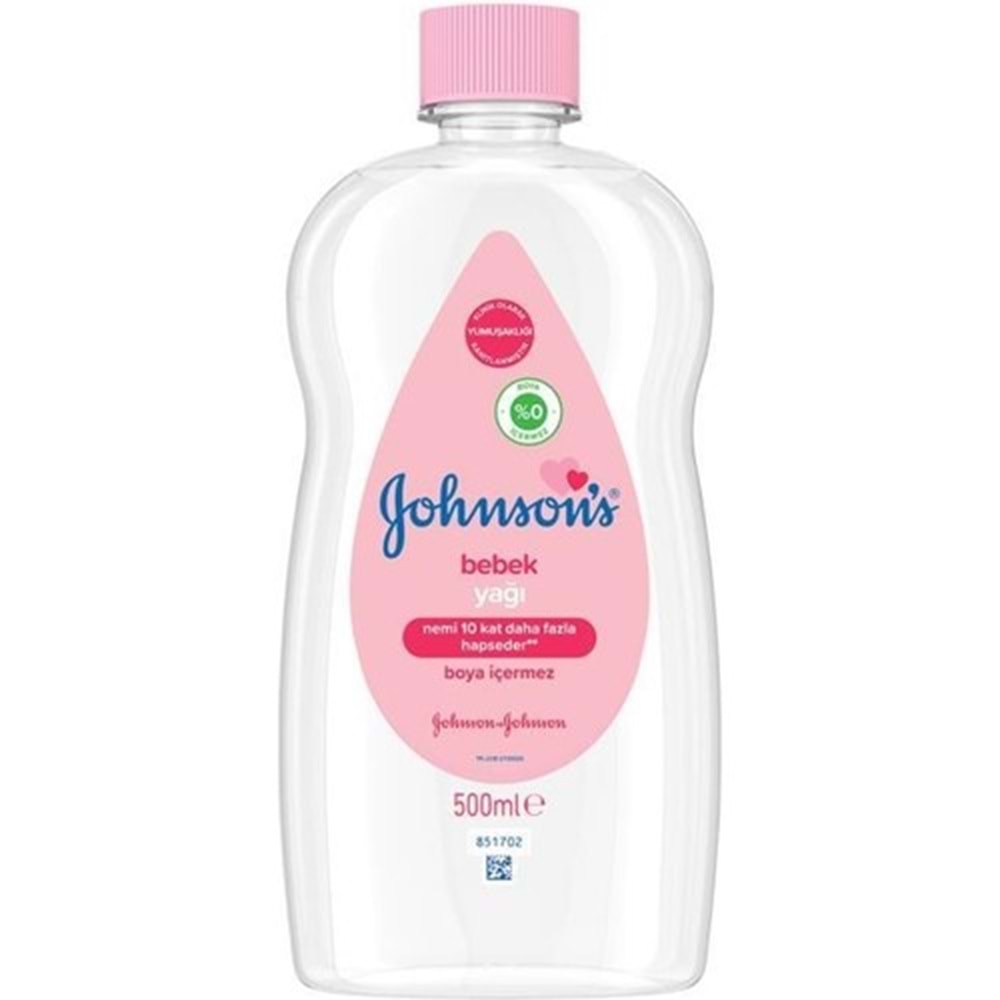 Johnsons Baby Bebek Yağı 500ML Nemlendirici (Pembe) (4 Lü Set)