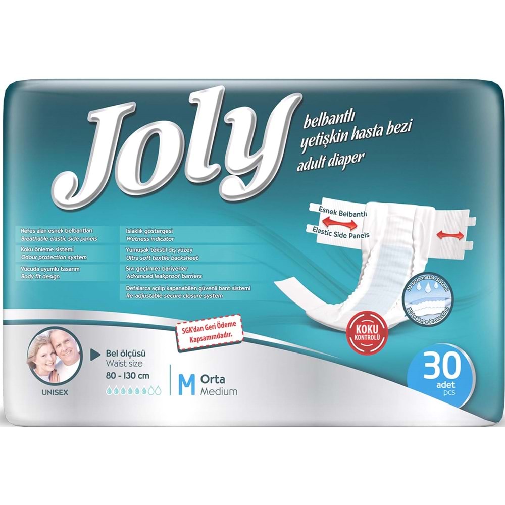 Joly Yetişkin Bezi Bel Bantlı M - Orta - Medium 90 Adet