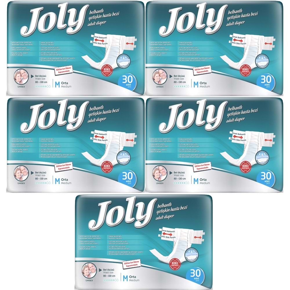 Joly Yetişkin Bezi Bel Bantlı M - Orta - Medium 150 Adet
