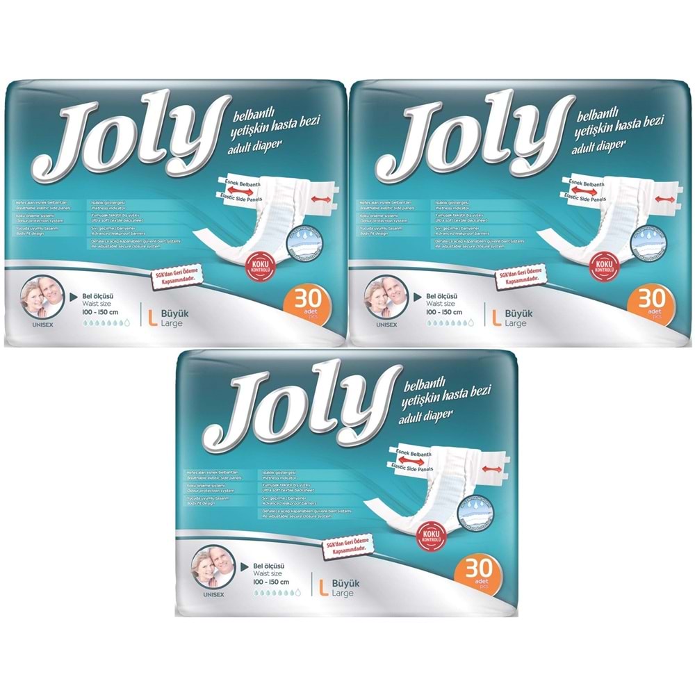 Joly Yetişkin Bezi Bel Bantlı L - Büyük - Large 90 Adet