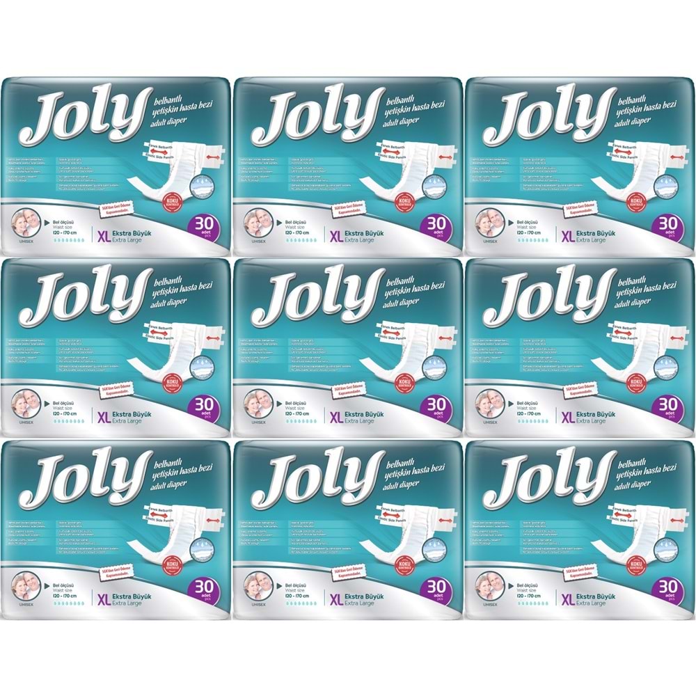 Joly Yetişkin Bezi Bel Bantlı XL - Ekstra Large - Extra Large 270 Adet
