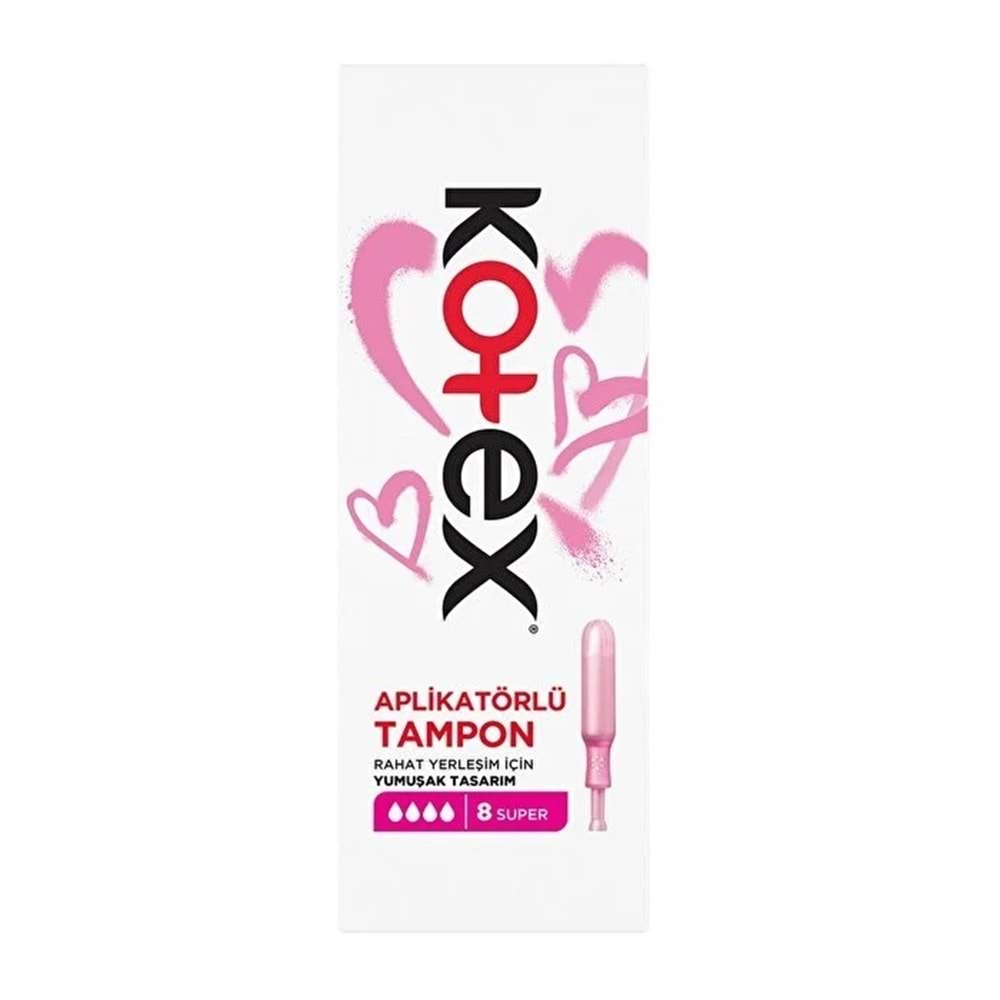 Kotex Aplikatörlü Tampon Süper 32 Li Set (4PK*8)