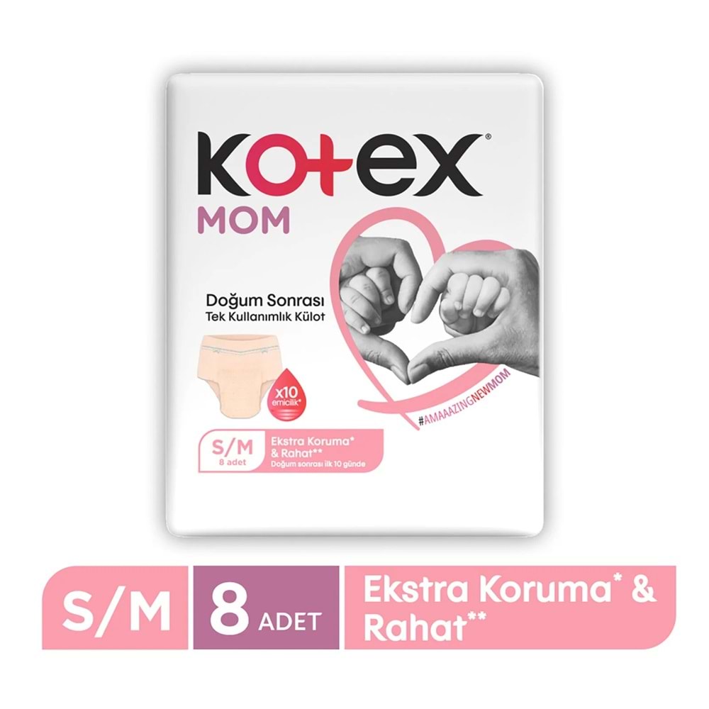 Kotex Mom Lohusa Külodu - Külot Bez S - Small - Küçük / M - Medium - Orta 40 Lı Set (5PK*8)